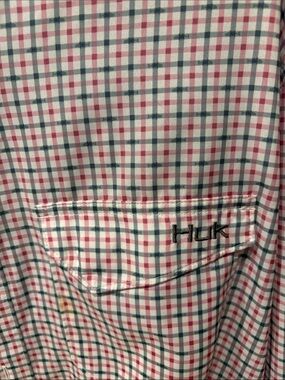 Huk Men's Pink and Blue Check Button-Down Shirt-XL - NWOT